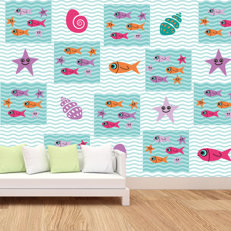 Baby Nursery Peel And Stick Wallpaper - Cartone animato stacca e incolla carta