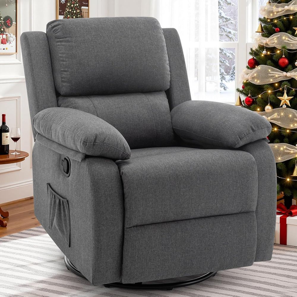 Baby Nursery Rocking Chair - Poltrona Reclinabile, Sedia Girevole a 360°