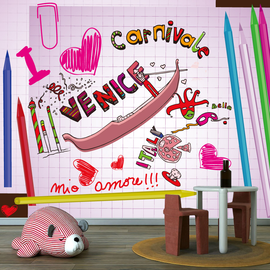 Baby Nursery Peel And Stick Wallpaper - Cartone animato facile da applicare Carta