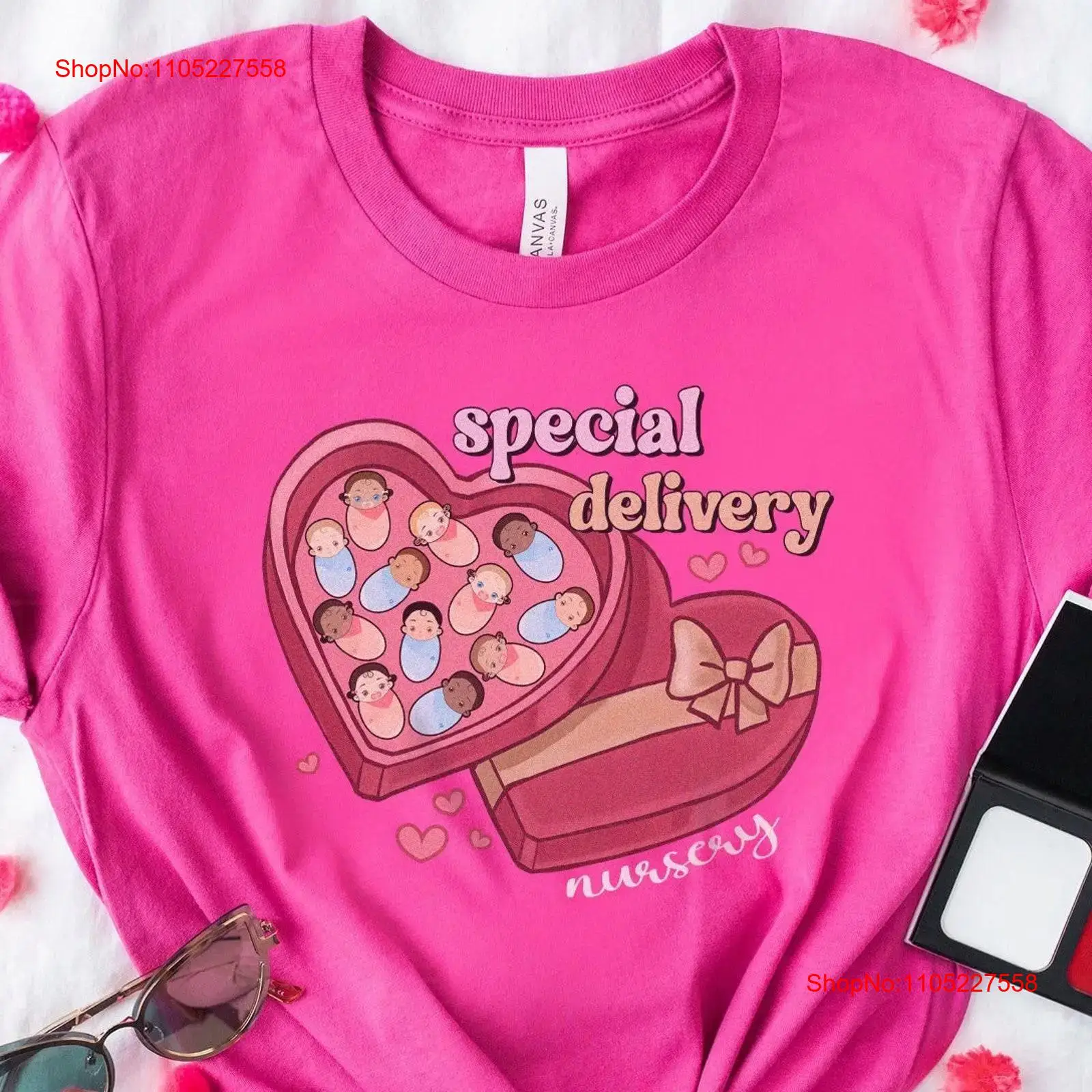 Baby Nursery Nurse - Maglietta per neonati per San Valentino,