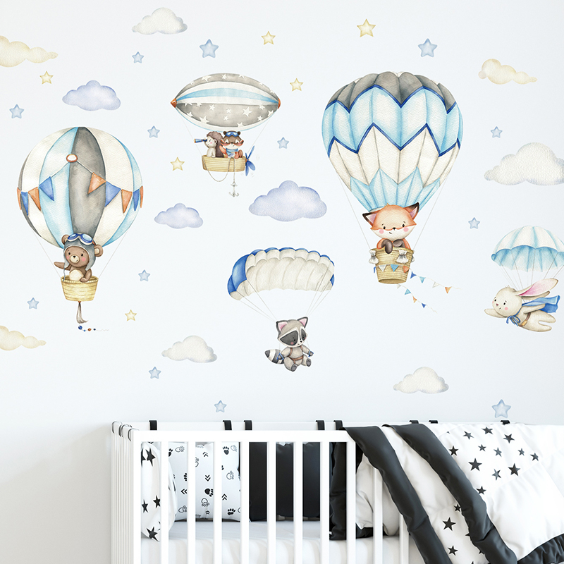Baby Nursery Items - Animali carini dei cartoni animati Adesivi