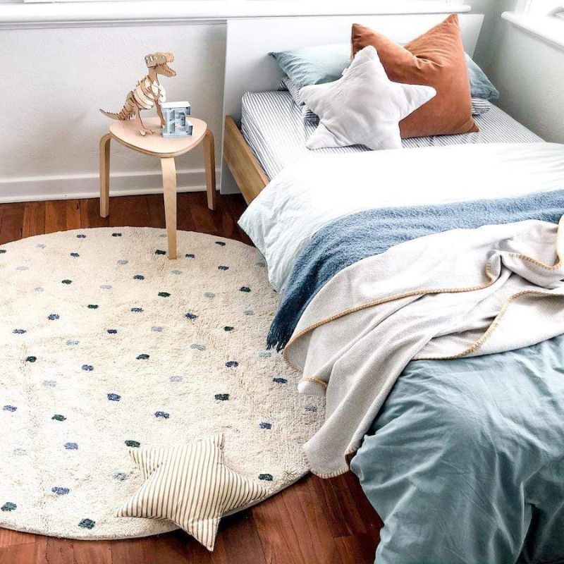 Soft Rug Nursery - Dot Fluffy Carpet soggiorno rotondo peloso