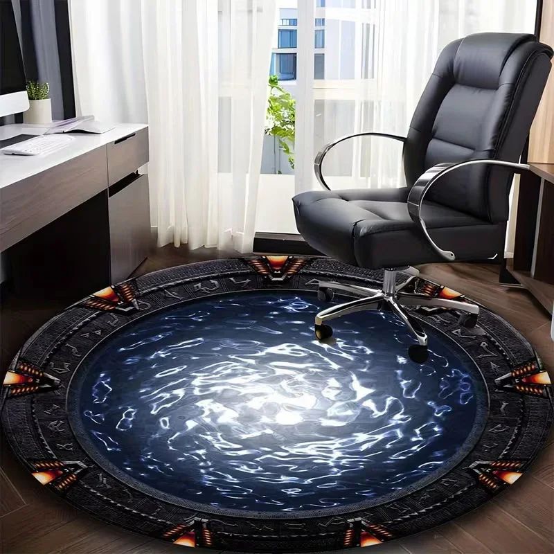 Soft Rug Nursery - VIKAMA Tappeto Rotondo Antiscivolo Stargate Morbido