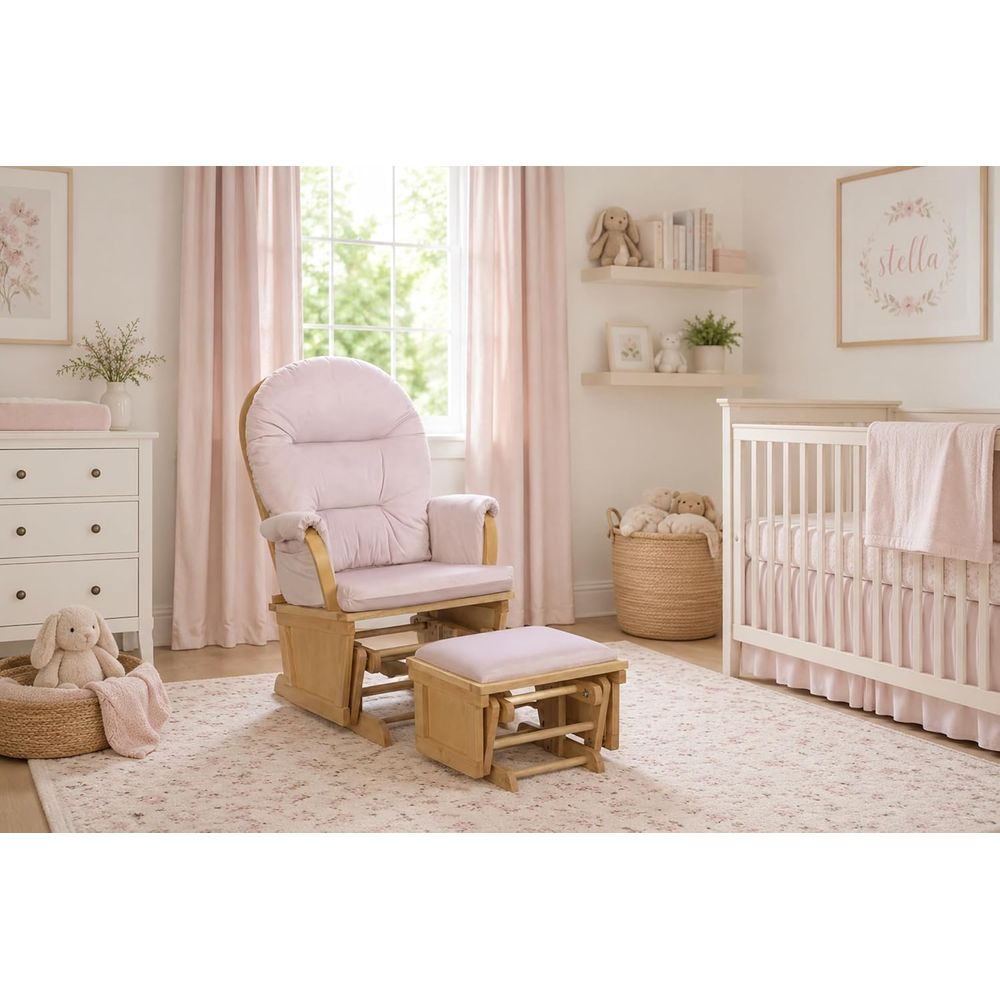Baby Nursery Nurse - Sedia a dondolo Madison con poggiapiedi,