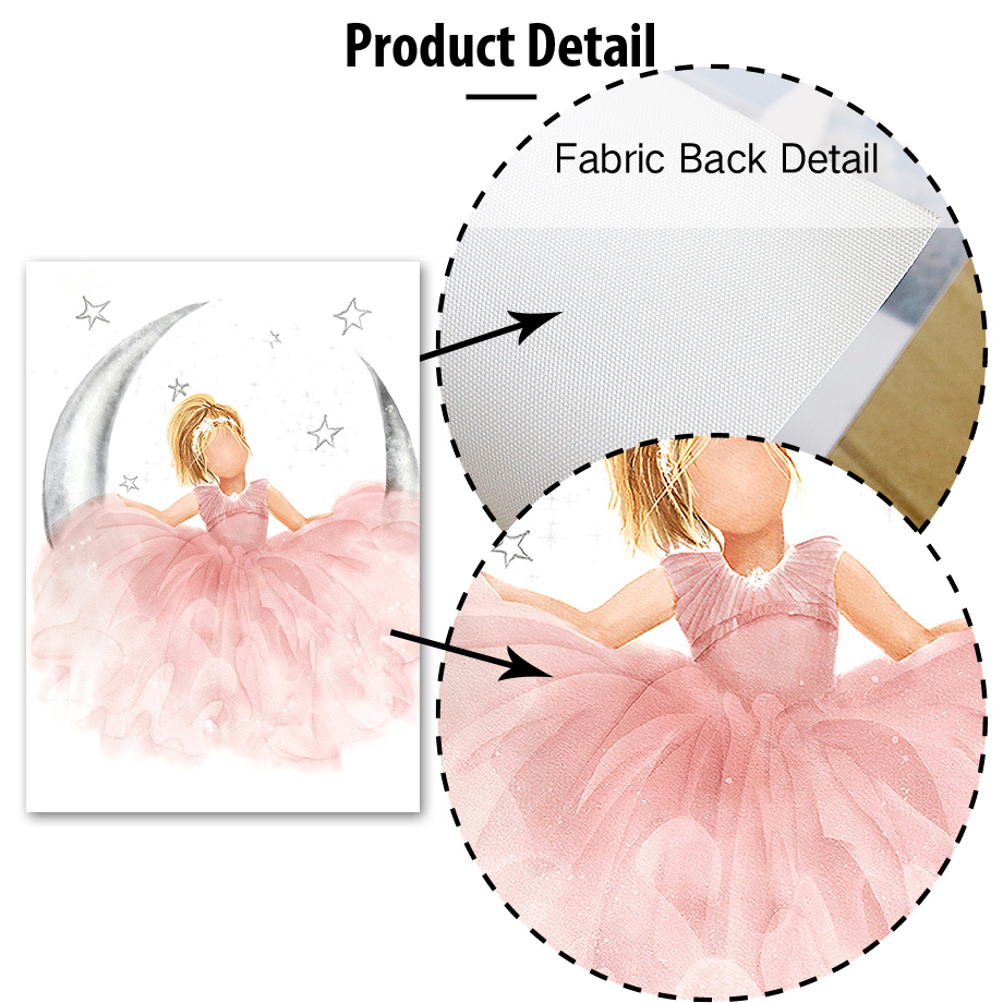 Pink Angel Girl Sun Moon Cloud - Baby Nursery Decor Girl recensione e prezzo