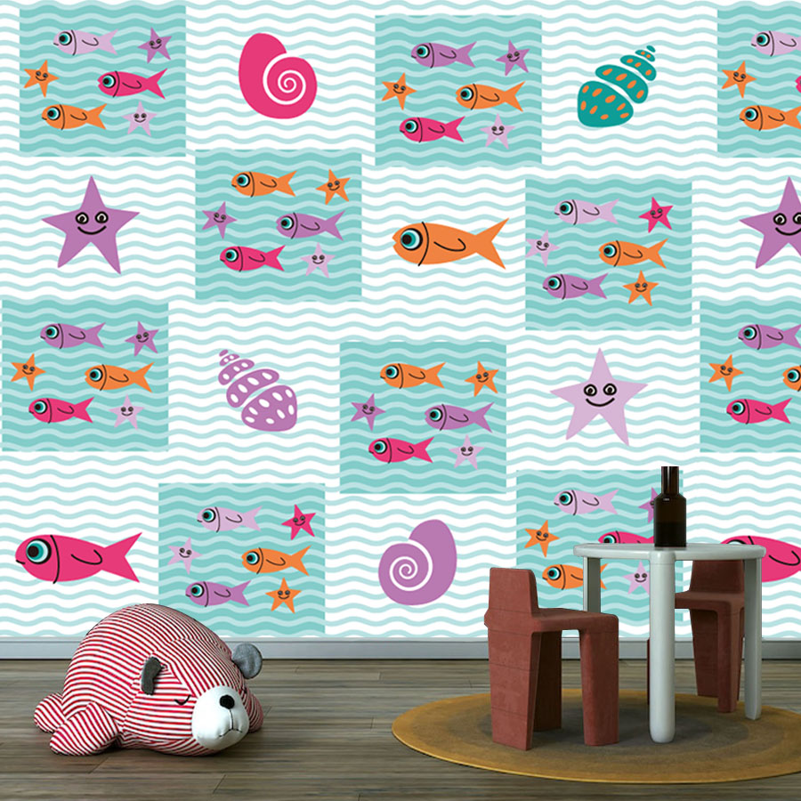 Cartone animato stacca e incol - Baby Nursery Peel And Stick Wallpaper recensione e prezzo