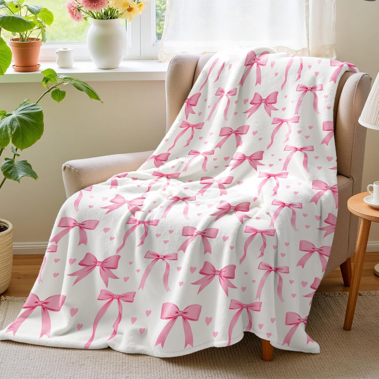 Coperta VIKAMA con fiocco rosa - Baby Nursery Decor Girl recensione e prezzo