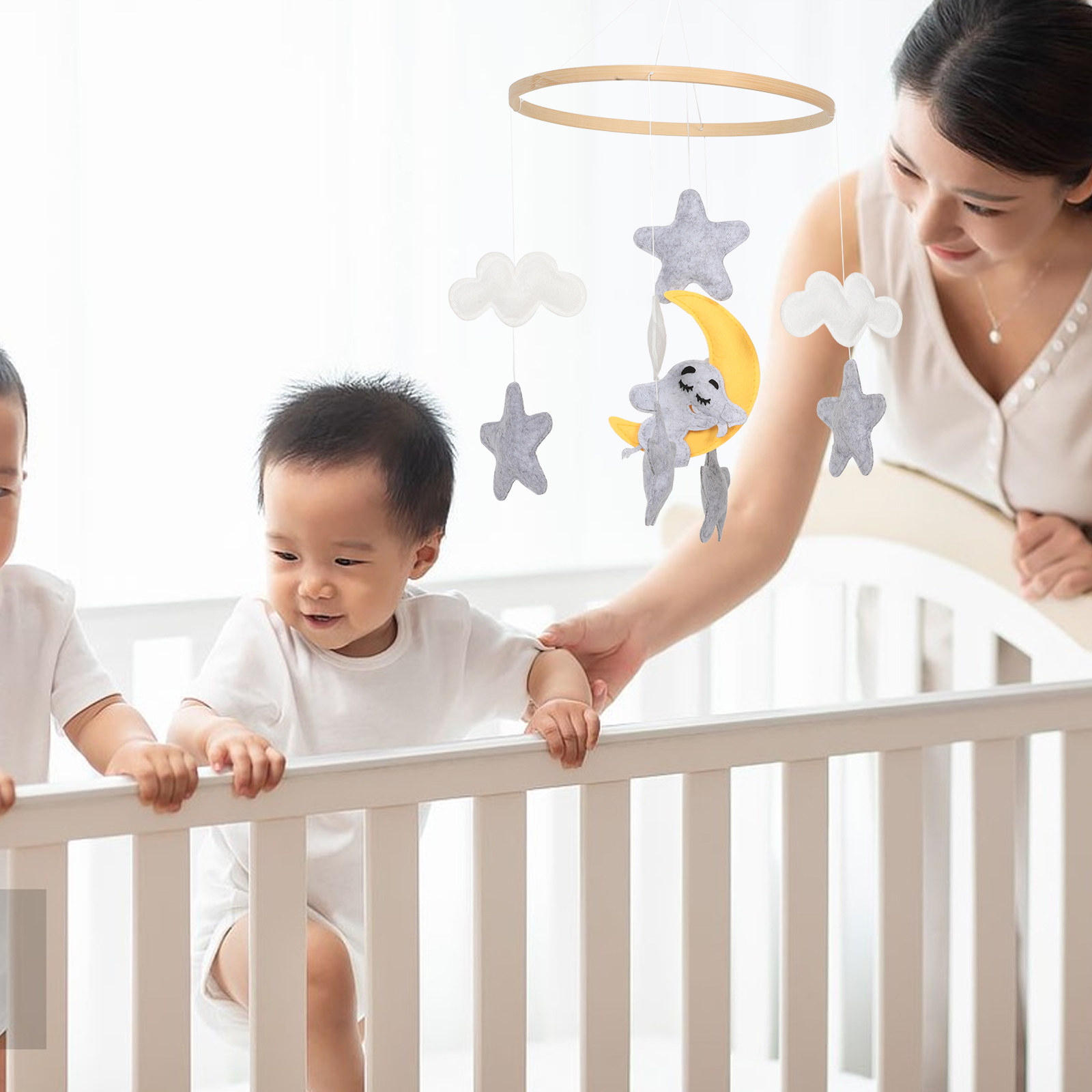 Mobile per Culla in Feltro con - Baby Nursery Decor Girl recensione e prezzo