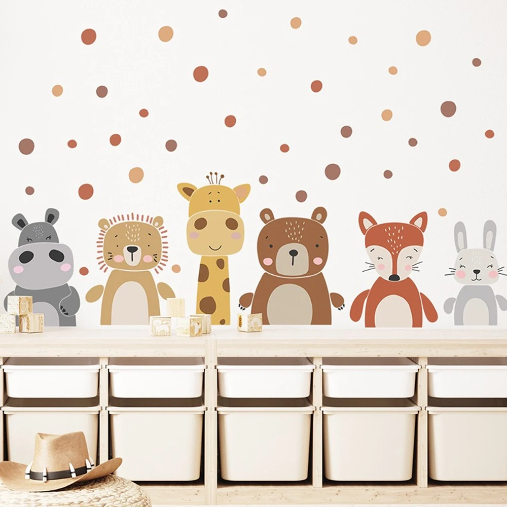 Boho carino giraffa orso anima - Baby Nursery Peel And Stick Wallpaper recensione e prezzo