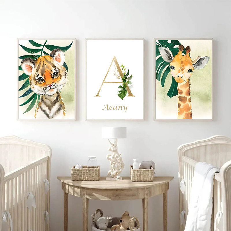 Nome per bambini in oro Poster - Baby Nursery Name Wall Art recensione e prezzo