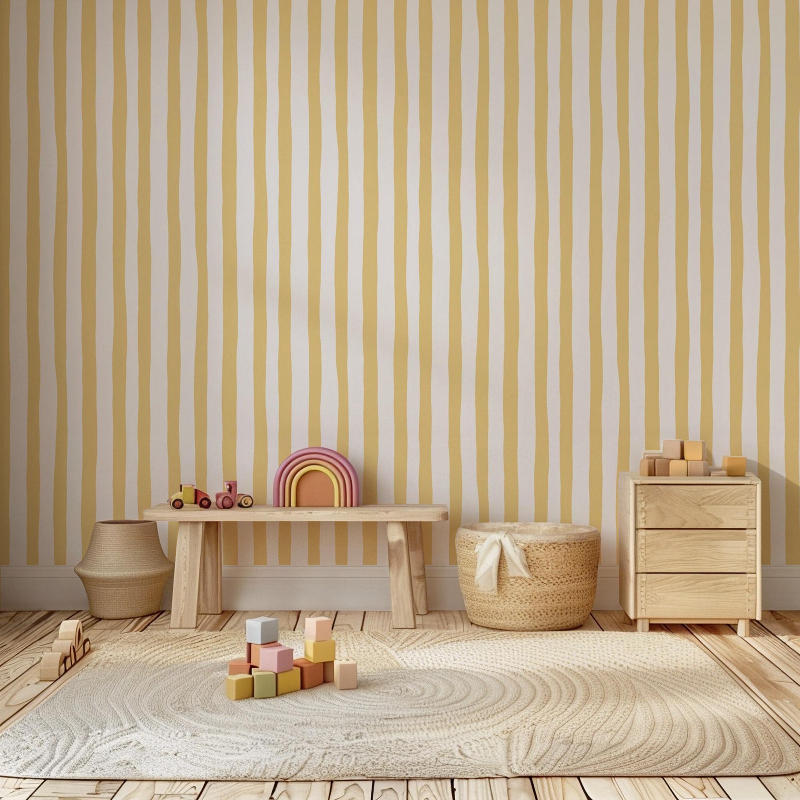 Carta da parati con strisce os - Baby Nursery Peel And Stick Wallpaper recensione e prezzo