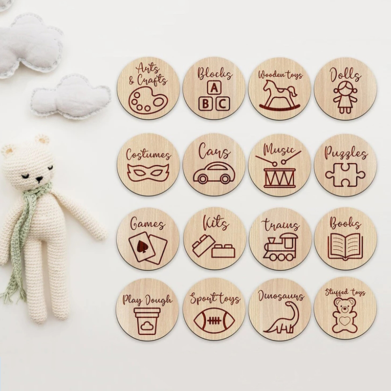 Etichette in Legno per Organiz - Baby Nursery Items recensione e prezzo