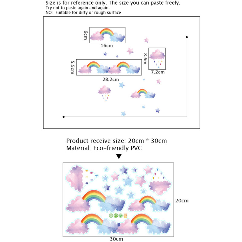 Adesivo Murale Nuvola Arcobale - Baby Nursery Layout recensione e prezzo