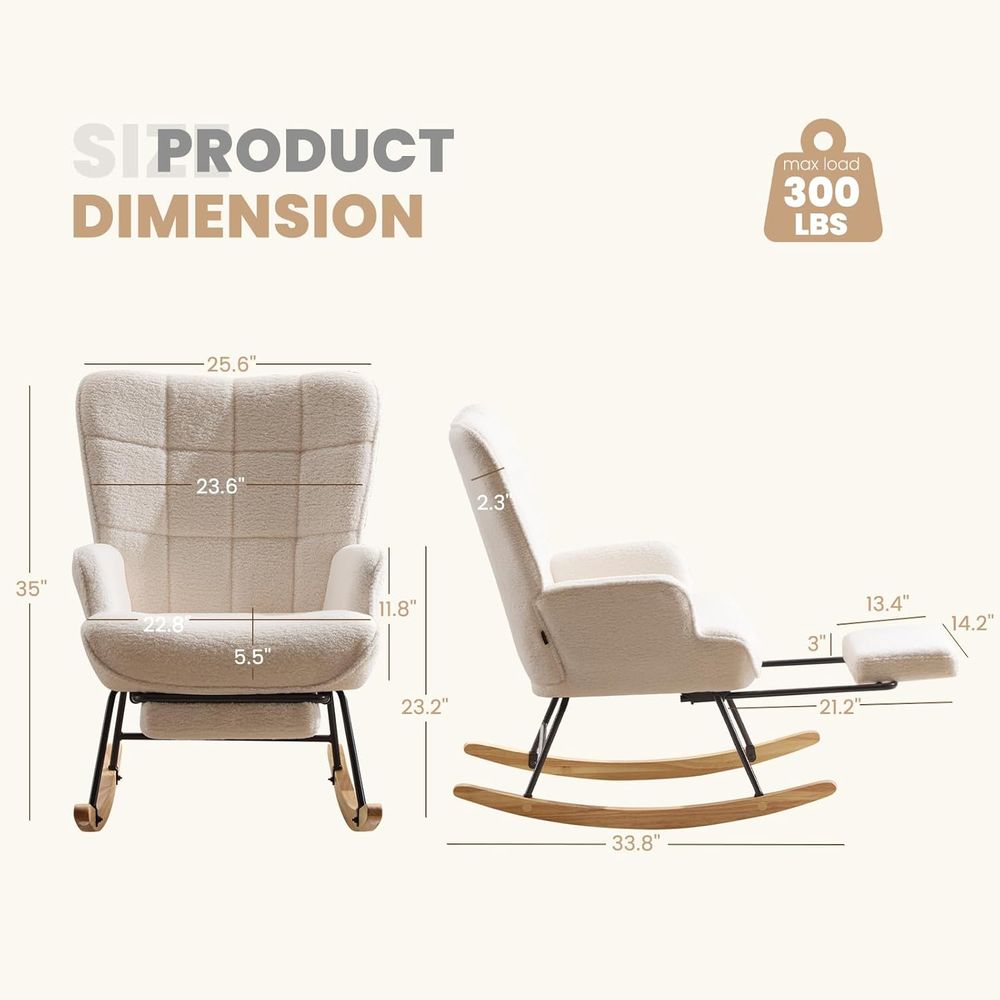 Poltrona a dondolo imbottita c - Baby Nursery Rocking Chair recensione e prezzo