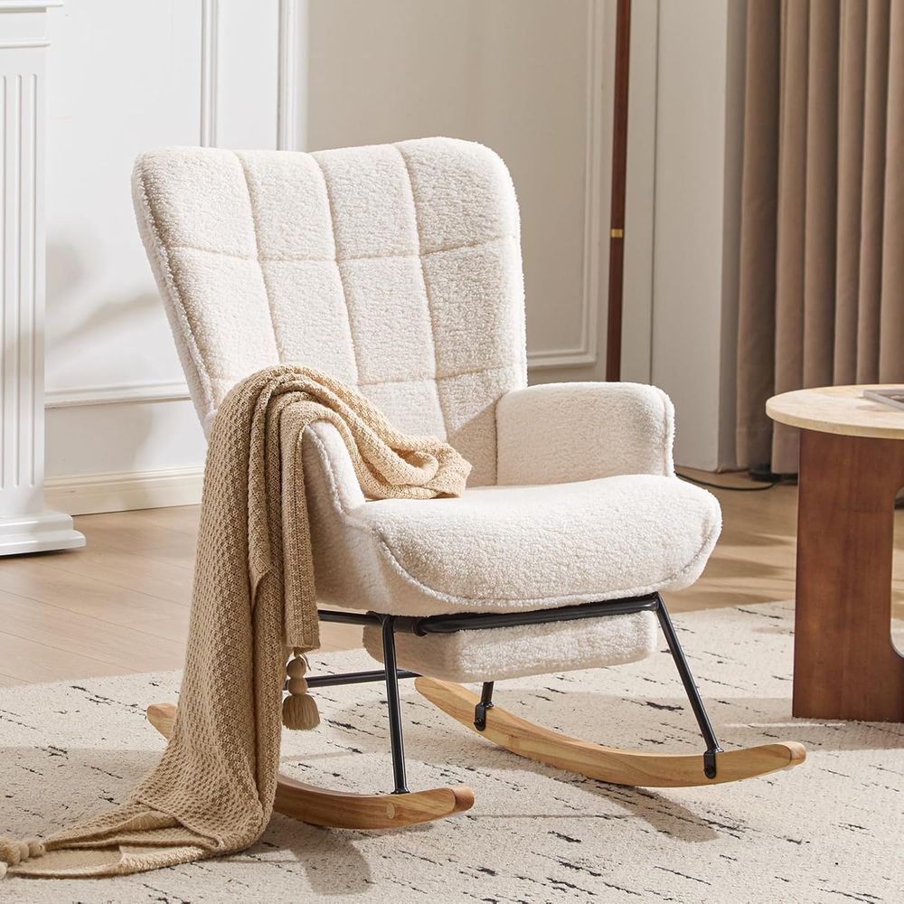 Poltrona a dondolo imbottita c - Baby Nursery Rocking Chair recensione e prezzo